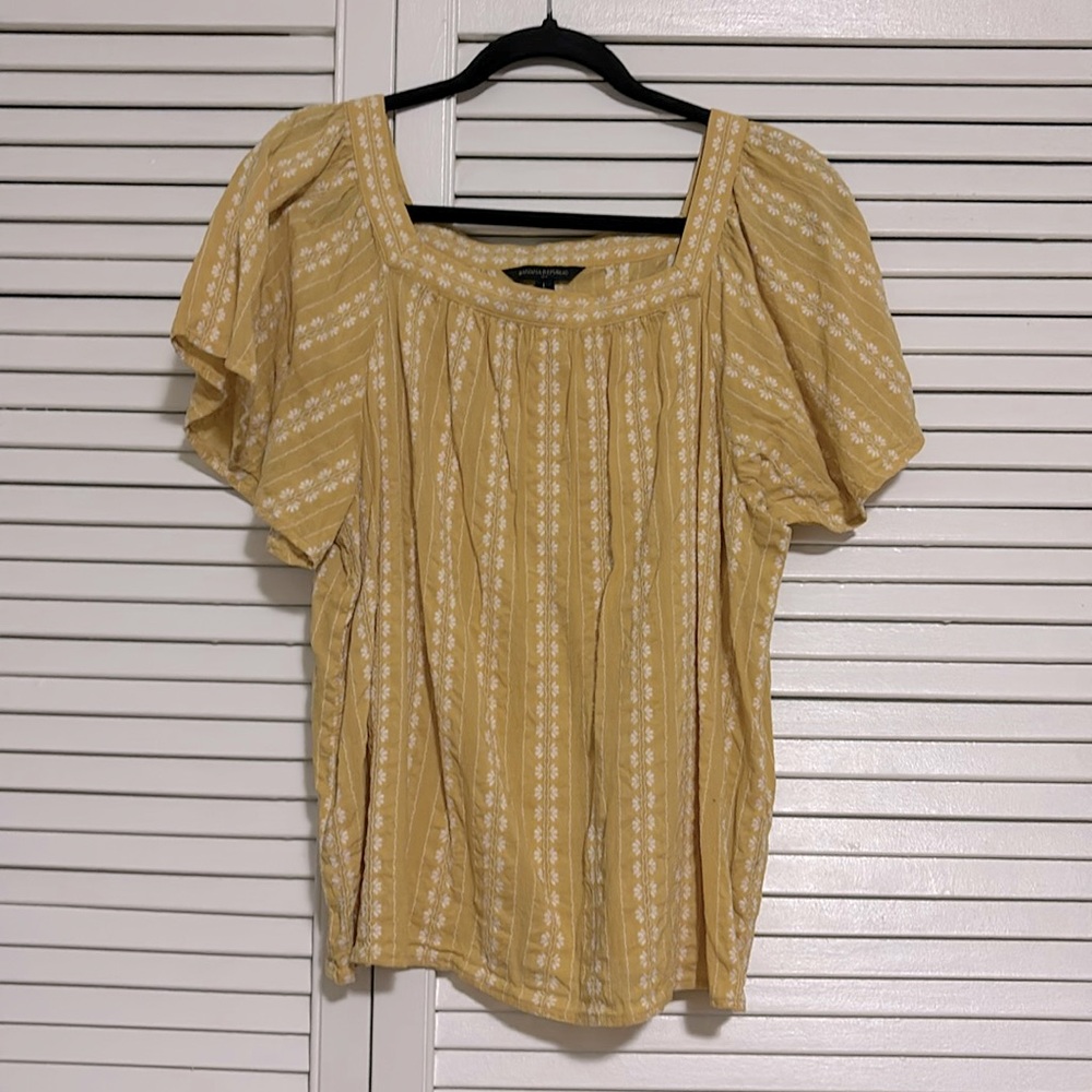 Banana Republic Yellow Summer Blouse